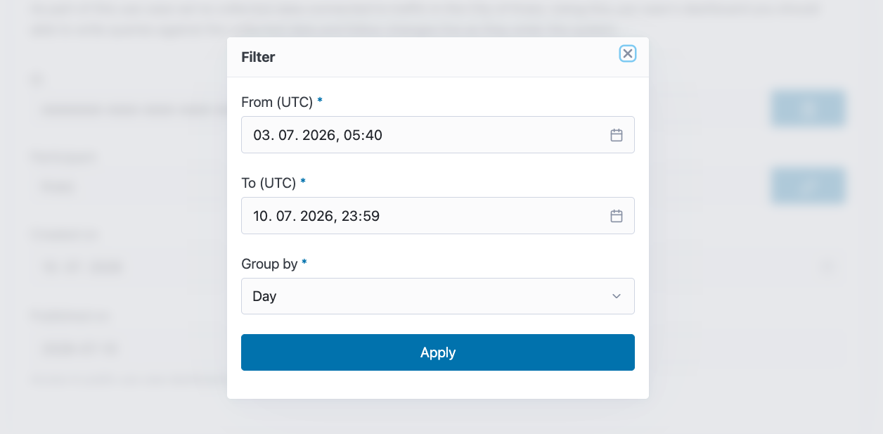 widget filters